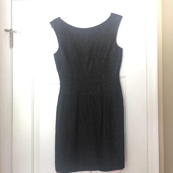 Millie Sparkly Black Cocktail Dress - Pink Liner - Picture 2 of 6